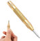 Automatic Center Punch, Steel Spring Loaded Center Hole Punch Hand Tool with Adjustable Tension, Punch Tool Heavy Duty Centre Punch for Metal, Glass and Wood,automatic centre punch(Brass Body)