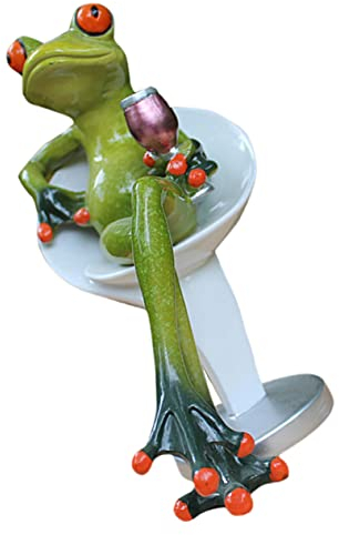 Supvox Frosch Ornamente Gartenskulpturen & Statuen Yoga Frosch Statue Frosch Frosch Figuren Niedliche Frosch Figuren Frosch Modell Frösche Frosch Gartenstatuen Harz Student Collection Mini