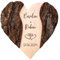 Holzherz mit Gravur, Hochzeitsgeschenk mit Herzen Motiv, Personalisierte Hochzeitstag Deko, Geschenke zur Hochzeit, Holz Herz mit Rinde, Hochzeitsherz, Ringkissen aus Holz, Geschenk zum Hochzeitstag
