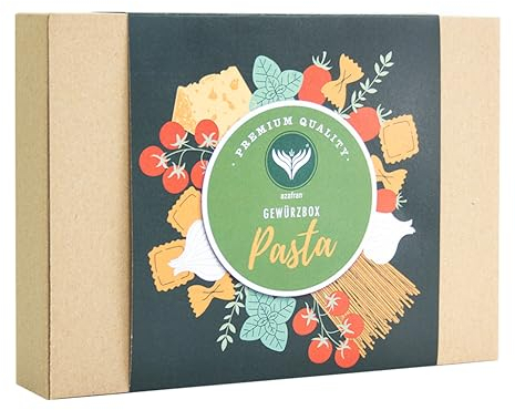 Azafran BIO Gewürze Set Pasta mit 4 Gewürzen für Nudel Liebhaber, Geschenkset für echte Pasta Freunde