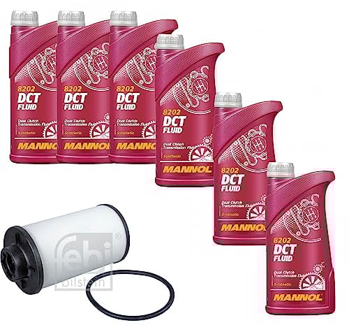Automatikgetriebe Ölwechsel Satz Getriebeölwechselsatz mit DCT Fluid 6 L DSG Automatikgetriebeöl Doppelkupplungsgetriebeöl + Getriebeölfilter