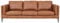 Furnhouse Valencia 3-Sitzer Ledersofa Cognac Braun – Hochwertiges Echtleder Sofa – Skandinavisches Design, Taschenfederkern, Metallfüße, Abnehmbares Sitzkissen, Modern & Elegant für Wohnzimmer