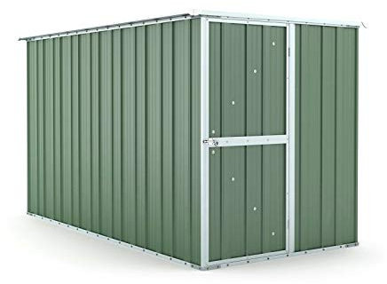 Notek Box in Acciaio Zincato Casetta da Giardino in Lamiera 1.75 x 3.07 m x h1.82 m - 95 kg – 5,4 Metri Quadri (Verde)