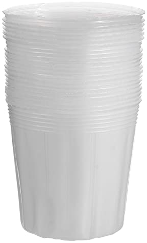 Happyyami 40St durchsichtiger Blumentopf aus Kunststoff Keimtöpfe für Samen sämlinge töpfe Vase Orchideentopf Gärtnerei Topf Gärtnereien bepflanzen mit Löchern Tablett Torf Wiederverwendbar