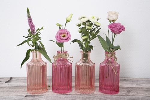 Wackadoo Vasen Set deko vasen klein Glas vasen modern Vasen Set Dekoration Wohnzimmer Blumenvasen Set Vasen Frühlings deko grün rosa pink Tischvasen Hochzeit Geburtstag