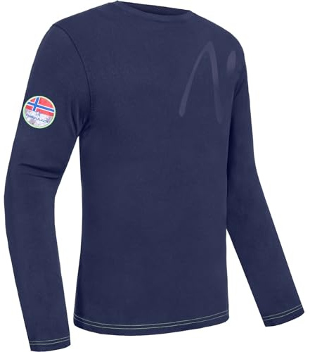 Nebulus Herren Longsleeve CHOP, Longsleeve, Rundhalsausschnitt (DE/NL/SE/PL, Alphanumerisch, M, Regular, Regular, Navy-Lime)