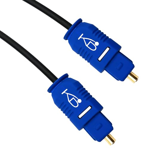 KabelDirekt – Cable TOSLINK Slim, Audio Óptico – 1m – Fibra Óptica para Barra de Sonido, Delgado 2mm (de Digital S/PDIF, Sistema Estéreo/Amplificador, Cine en Casa, XBO/PS4)