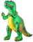 Folienballon 105cm Dinosaurier T- Rex grün Luftballon Dino Party Dekoration Helium geeignet (Grün #02)