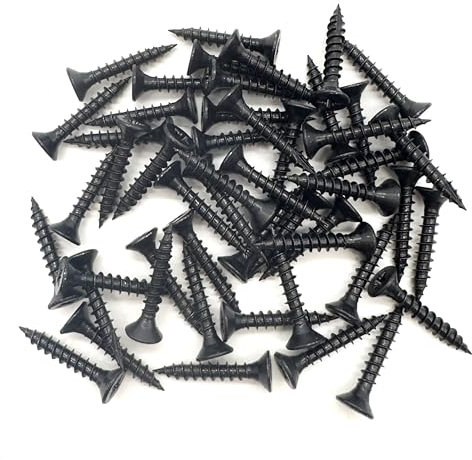 50 PCS Black Wood Screws (5mm x 30mm) Double Countersunk Multi Purpose Organic Woodscrews