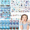 Frozen anna und elsa party spielzeug mitgebsel set, Elsa geburtstagsparty deko, Inklusive 12 Frozen Schnapparmband Kinder, 50 Aufkleber Frozen, 12 Frozen Schlüsselanhänger, 12 Frozen Geschenktüte