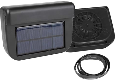 demaxiyad Solar Powered Car Fan, Solar Powered Car Window Fan Multipurpose Car Cooling Fan, Car Window Fan -