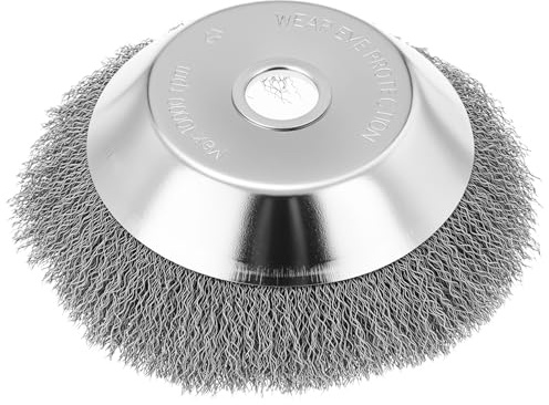 QWORK® Spazzola per Erbacce, Spazzola Metallica 200 x 25.4 mm, per Tagliaerba, Decespugliatore
