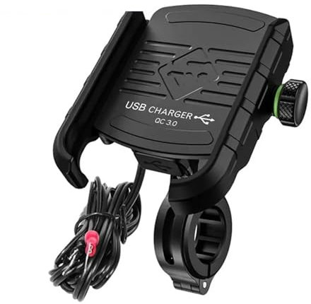 XIANGJIN Bike Phone Holder Motorcycle Phone Holder Wireless Charger Moto Motorbike Mirror Mobile Stand Support USB Chargers Fast Charging Cellphone Mount Bike Phone Mount(M8 USB Charger)