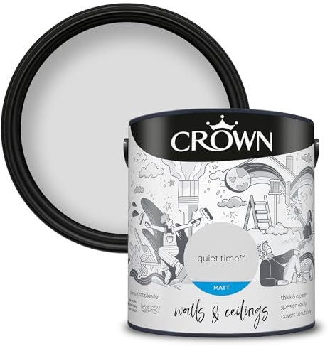 Crown Walls & Ceilings Matt Emulsion Paint, Size 2.5L, Quiet Time