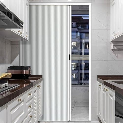 Falttüren Innentüren Falttüren für Privatsphäre, Magnetische Ziehharmonika-Schiebetür mit Anpassbarem Muster, 100% Verdunkelungs-Falttür für Waschküche, Badezimmer, Schrank(40x96in(101.6x243.8cm))
