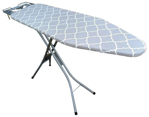Foldable Ironing Board with Iron Rest 120x40CM Non Slip Feet Strong Frame Lightweight Collapsible folding Iron Board with Cotton Cover Easy Fold Suitable for Small Spaces 2xAdjustable Height 70-90CM