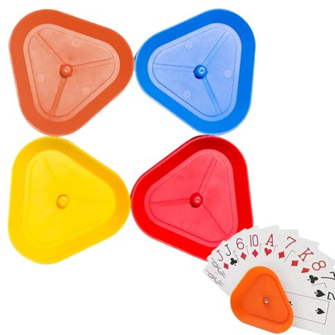 SULIUDAJI 4 Stück Kartenhalter Kinder Spielkartenhalter Kinder Kartenhalter Spielkarten Sicherer Halt Freisprech Karten Halterung Spielkarten Aufbewahru Für Senioren Und Kinder Kartenständer