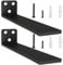 2 Pezzi Supporti per Scaffali, Staffe per Mensole Pesanti, Supporti Mensola Reggi Mensola Porta Mensole da Muroper la Casa, la Cucina e l'ufficio | 30cm, Portata 70 Kg (Nero) 12in