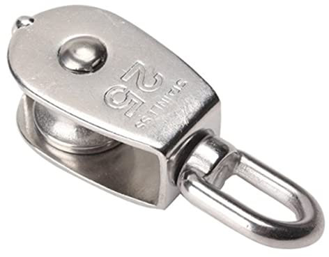 BUGUUYO Edelstahl Umlenkrolle Single-scheibe Tragkraft Langlebig Rostfrei Stahlseil Laufrolle Für Seile Und Flaschenzüge