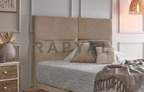 Fireplaces 4 Life Hf4you 4 Box Ottoman Divan Bed + 10” Memory Sprung Mattress + 24” Headboard (Beige, Small Double, With Ottoman Storage)