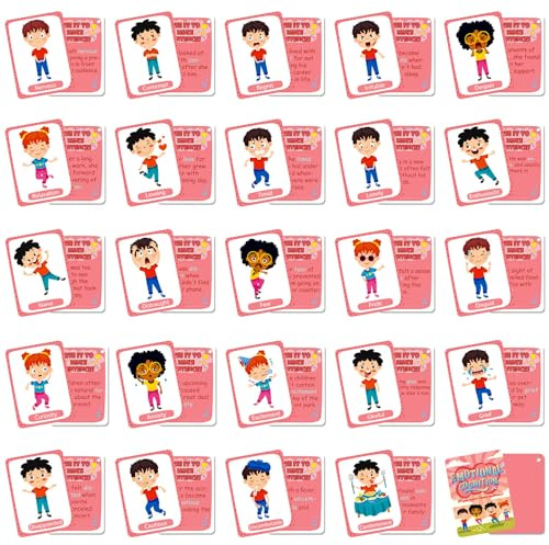 Emotion Cards - 45PCS Emotions Resources For Children, Speech And Language Resources, Mood Cards, Educational Children Game Learning Feelingsnt, Visual Aid flashcards resources for Parents Teachers