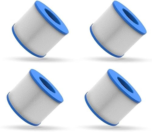 WAVE Replacement Hot Tub Filter | Compatible, Lazy Spa (bestway), Clever Spa, Relxtime and Intex (4 Pack, Screw-On/Threaded)