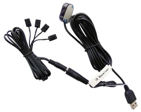 SPENFiLY IR Extended Repeater Kit Cable -10ft Infrared Repeater TV Remote Control Extender Cable with USB Transfer (Control 4 Devices)