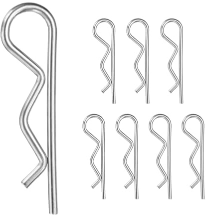 M METERXITY 8er Pack R-Förmiger Splint M4x90mm Edelstahl Haarnadel-Hardware Feder R-Clips Für Anhänger-Verschluss/Lkw/Lkw-Verschlusssystem Schwere Haltebolzen
