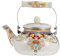Luxshiny Vintage Printed Enamel Kettle Retro Household Hot Water Pot for Stovetop Lightweight for Camping Travel and Home Use Easy to Clean Safe Drinking