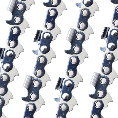 4 Pack 10 Inch Chainsaw Chain 1/4 Pitch .050 Gauge 58 Drive Links | Semi-Chisel Chain Saw Chains for Oregon, Stihl, Husqvarna, Poulan, Craftsman, Greenworks and More Chainsaw Brands