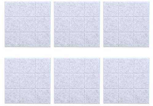 Soundabsorption Filz Akustik Schallabsorber Paneele 6 Stück, Silbergrau, 300x300x9mm - Brandschutz, Lärmdämmung, Für Studio und Heimkino (Silbergrau)