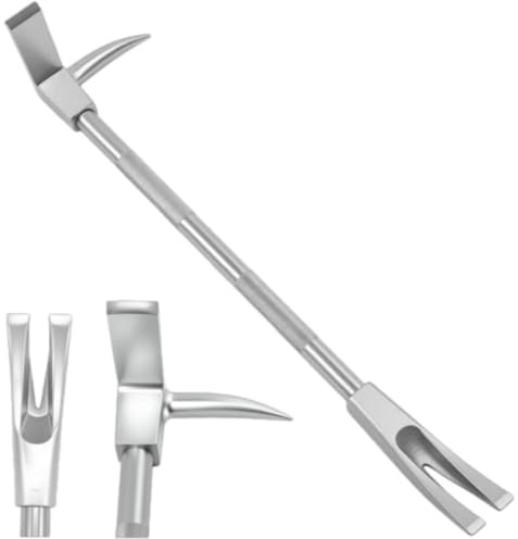 Geschmiedetes Stahl-Halligan-Werkzeug, robuster Nagelzieher mit 3-in-1-Axtkopf, Spike-Gabel, Metallbrecher-Werkzeug, multifunktionale Schlagstange für Abbrucharbeiten 24inch