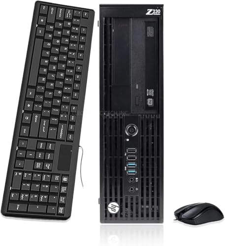 HP Z230 Tower Workstation PC de Bureau, Core E3-1230V3, 8 Go RAM, 128 Go SSD, US QWERTY Clavier, Win11 Pro (Renouvelé)