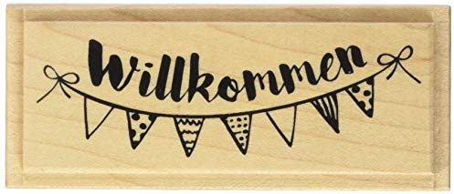 Knorr Prandell 211801315 Knorr prandell 211801315 Stempel aus Holz (Willkommen) Motivgröße 7,5 x 2,4, Motiv: Willkommen