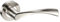 Golden Grace Astrid Design Door Handles on Round Rose in Dual Chrome Finish, Classic, 1 Pair