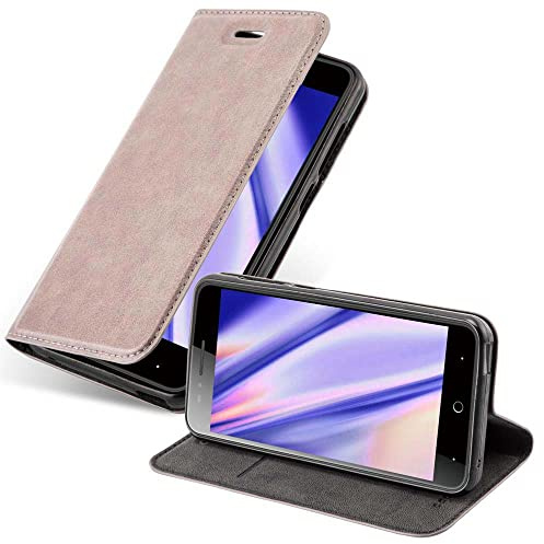 Cadorabo Hülle kompatibel mit ZTE Blade A612 aus Premium Kunst Leder Flip Klappbare Stoßfeste Magnetische [Standfunktion] [Kartenfächern] Cover Hülle für ZTE Blade A612 Tasche in Braun