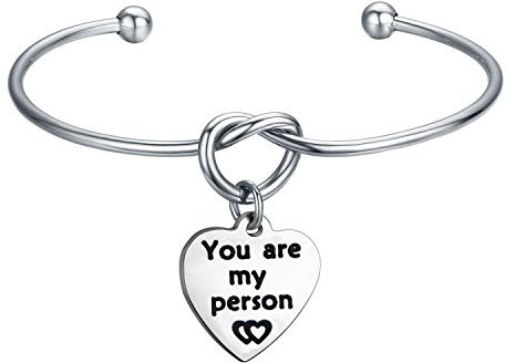 KUIYAI Armband mit Knoten, für Paare, beste Freunde, Geschenk - Du bist meine Person (You are my person)