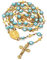 FaithHeart Kreuz Kette Damen Herren Auto Rosenkranzkette Gold Kreuzkette Edelstahlkette mit Heilige Benedikt von Nursia Gebetskette Katholisch Halskette Rosary Necklace Amulett Schmuck
