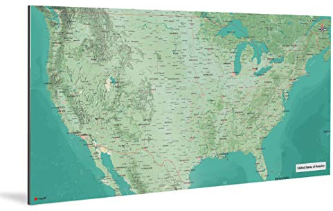 mapdid USA-Landkarte Nani | Poster, Verschiedene Größen | Stadtkarte Weltkarte (100 x 50 cm)