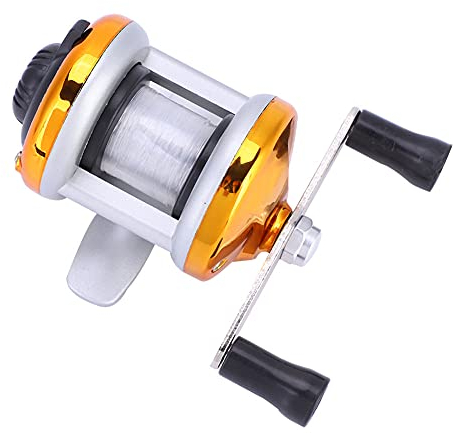EIS Angelrolle, Angelrolle Casting Rolle mit Draht für das Angeln im Freien(Gold)