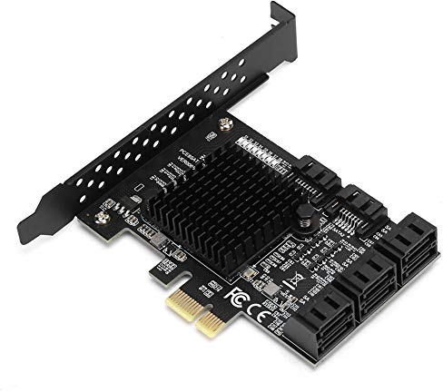 VBESTLIFE PCI-E zu SATA 3.0-Karte, PCI-E zu SATA3.0-Controller-Erweiterungskarte 8-Port-SATA3.0-Schnittstellenerweiterungskarte Kompatibel mit SATA6G-, 3G- und 1.5G-Festplatten