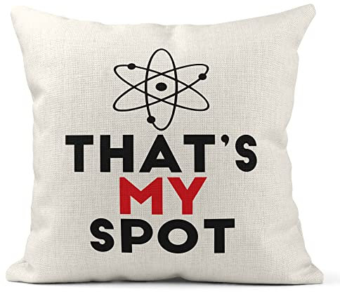 Print Maniacs Sheldon Cooper Big Bang Theory Cushion TV Series Men Kids My Spot Pillow (With Insert (Stuffing))