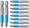 Cjueiom 10Pcs Magnetic PH2 Screwdriver Bits Set, Anti Slip Phillips Screwdriver Bits, Cross Head Electric Screwdriver Bits with 1/4 Hex Shank (PH2 x 50MM)