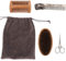 ZJchao Bartpflegeset 4-teilig, Bartwerkzeug Kit Männer mit Bartkamm, doppelseitiger Kamm, scharfe Bartschere aus Edelstahl, Bartbürste und Aufbewahrungstasche, für Vatertag (Set)