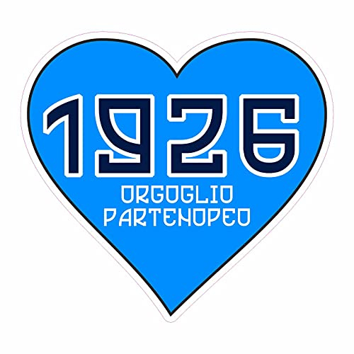 AMA SHOP Aufkleber Herz Napoli Ohrläppchen aus PVC für Wandmontage Auto Motorrad Helm Wohnmobil