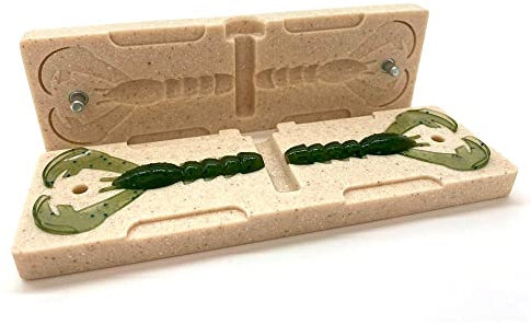 Smedioks Hochwertige, weiche Kunststoff-Form, Köderherstellung, Spritzgussformen, Angelköder, 2 Mulden, Baby-Rage-Köder, 7,6 cm