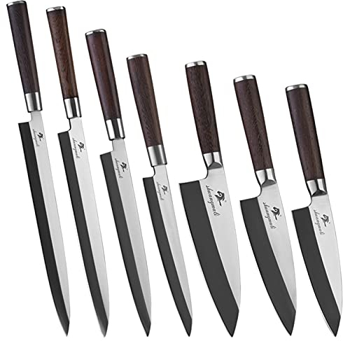 WERWER Sashimi Saumon Couteau de Filetage Set 1.4116 en Acier Inoxydable Chef de Sushi Couteaux de Saumon Cleaver Couteau de Coupe Cleaver Couteau (Color : Sashimi Deba)