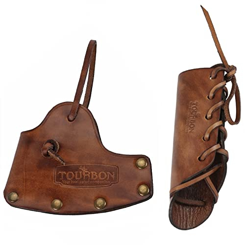 Tourbon Deluxe Leder-Axt-Kopfbedeckung mit verstellbarem Beilgriffschutz für Outdoor-Camping