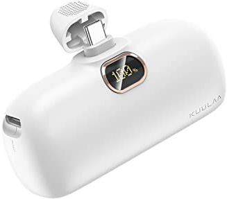 Mini Universal Bateria Externa Carga Rapida Power Bank, 5000mAh 20W PD Cargador Portatil Movil, Powerbank Conector USB-C Compatible iPhone 16/15/15 Plus/15 Pro/15 Pro MAX/Android/Samsung/Xiaomi