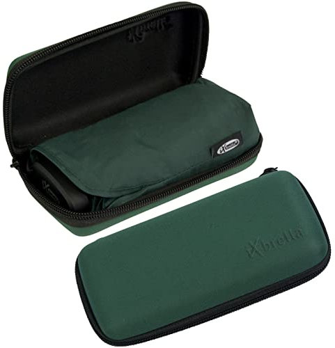 iX-brella Ultra Small 15cm kleiner Taschenschirm im Handy Format mit Etui - pineneedle green